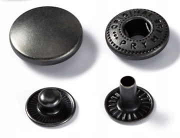 Napy zatrzaski PRYM 15mm alfa CZARNE OKSYDOWANE