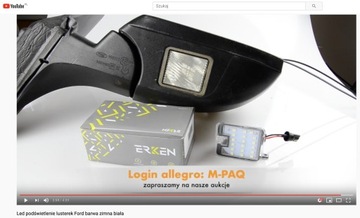 LAMPY LED PODSVÍCENÍ ZRCÁTKO FORD KUGA S-MAX