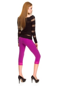 3/4 ЛЕГГИНСЫ КРУЖЕВА ЛЕТО ХЛОПОК ЛЕГГИНСЫ НЕОНОВЫЕ MDLCE