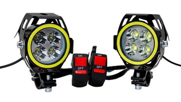 Halogeny ringi 4 x CREE LED 8000 LM + 2 włączniki