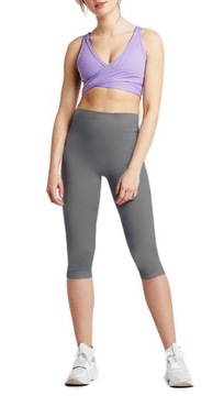 Леггинсы выше колена RYBACZKI FITNESS, черные, 51 S/M