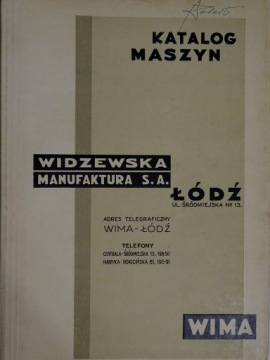 КАТАЛОГ ПРОДУКЦИИ WIMA WIFAMA MANUFAKTURA LODŹ
