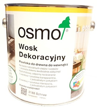 Osmo 3188 WOSK Dekoracyjny do drewna 0,125 l ŚNIEG