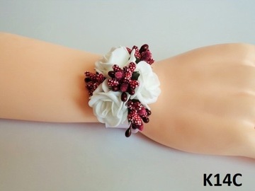 K 14 * Kotylion na rękę ślub studniówka KOLORY