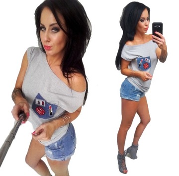 LipMar Luźna punk jeans dżins kieszonka L 40