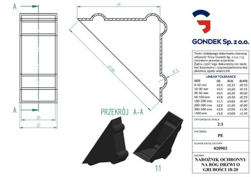 Защитный уголок для доски 18мм-20мм 100 шт.
