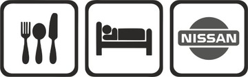 naklejka eat sleep NISSAN