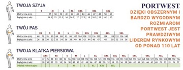 KOSZULKA OSTRZEGAWCZA ROBOCZA PORTWEST ROZ. L