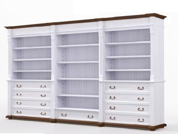 Regał na Książki z Drewna Litego - BIBLIOTEKA