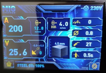 КОМПЛЕКТ СВАРОЧНОГО МАШИНА SPARTUS EASYMIG 210 LCD MIGOMAT