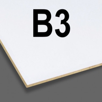 ПЛИТА ХДФ 3мм БЕЛАЯ 2 СТОРОНЫ. ФОРМАТ B3 350x500