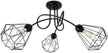 Lampa z drutu Loft Edison Retro plafon żyrandol