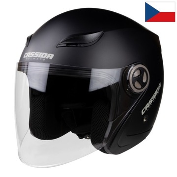 KASK MOTOCYKLOWY ODBLASKIEM DŁUGA SZYBA CASSIDA M