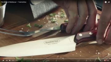 ТРАМОНТИНА 3 НОЖА ДЛЯ МЯСА + ОСТРЫЙ, БЛОК ЧУРРАСКО