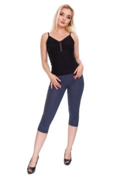 3/4 LEGGINSY KORONKOWE LAMPAS JEANS 3XL LPL3/4