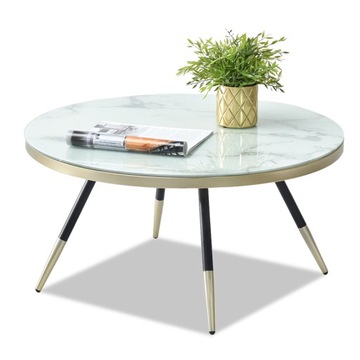 ELEGANCKA ŁAWA KAWOWA DO SALONU CHENTI XL ZŁOTO