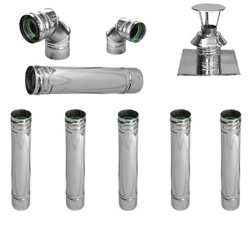 WKŁAD 80/125 + 80 PIECE KONDENSACYJNE TURBO 5m