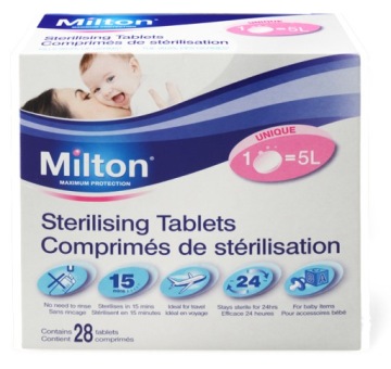 MILTON Таблетки для дезінфекції пляшок 28 шт. UK