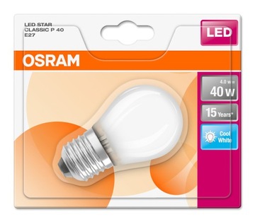 Żarówka LED Osram E27 Filament Classic 4W = 40W Zimny biały