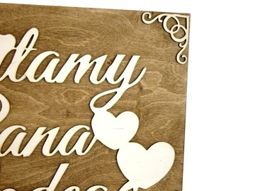 Witająca Witamy Pana Młodego Duża Tablica 60cm XXL