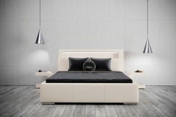 Łóżko Sypialniane TOKIO 200x200LED,pojemnik,stelaż