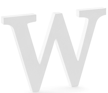 DREWNIANA LITERA W STOJĄCA BIAŁA 3D-20CM WESELE