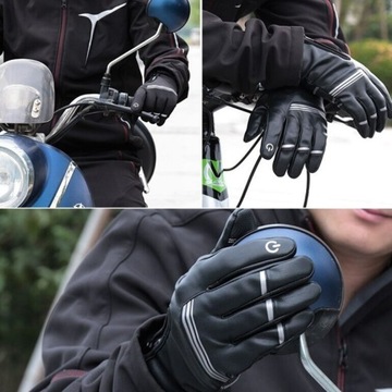 RĘKAWICZKI ROWEROWE ZIMOWE RĘKAWICZKI ROWEROWE MĘSKIE PEŁNE OCIEPLANE L