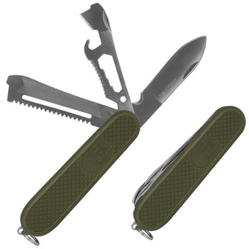 Nóż Składany Scyzoryk Armii Hiszpańskiej Wojskowy Mil-Tec Old Style Olive