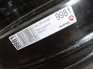СТАЛЬНОЙ ДИС RENAULT 20 ДЮЙМОВ 6.5J ET33 ALST9981