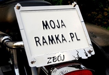 Ramka pod rejestrację na motocykl WSK Junak INOX!