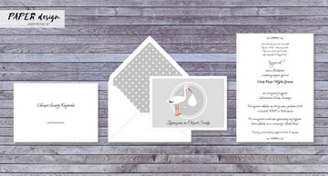 Приглашения на крещение STORK Baby Shower