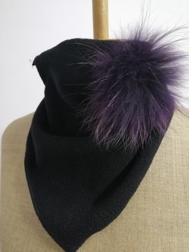 CHUSTKA,SZALIK POLAR Z POMPONEM LISA