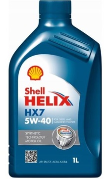 1L OLEJ SHELL 5w40 HELIX HX7 ACEA A3/B3 API SN/CF