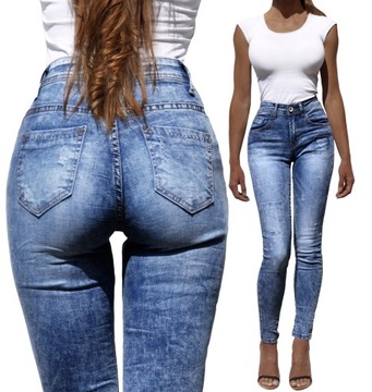 #G5123 JEANS MARMURKOWE RURKI UNIKATOWE M