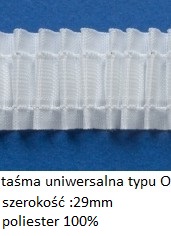 TAŚMY MARSZCZĄCE DO FIRAN, ZASŁON