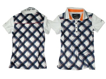 PIN HIGH GOLF świetne damskie POLO kratka SPORT 36