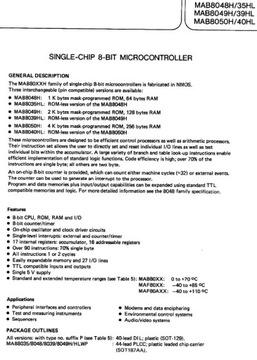 8049 MAF8049H mikrokontroler 8-bit DIP40