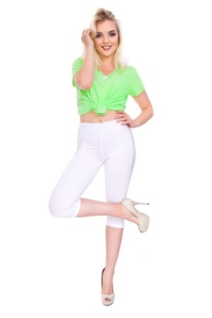 3/4 КРУЖЕВНЫЕ ЛЕГГИНСЫ ЛЕОПАРД БЕЛЫЙ L LPL3/4