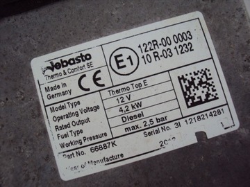 WEBASTO THERMO TOP E OPEL INSIGNIA B 66887K