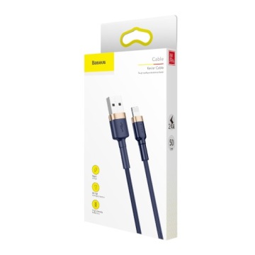 BASEUS USB -> Lightning, 2 м, темно-синий плетеный кабель
