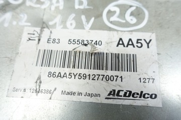 CORSA D 1.2 16V 06-14 ŘÍZENÍ MOTORU 55583740
