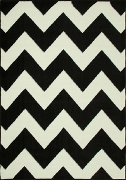 DYWAN CHEVRON - ZYGZAK CZARNY 250x350 SKANDYNAWSKI