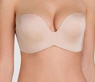 Biustonosz Wonderbra WB00032D strapless 38D/85D beżowy