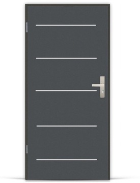 DRZWI WEJŚCIOWE TECHNICZNE OCIEPLANE ALU 1 100L