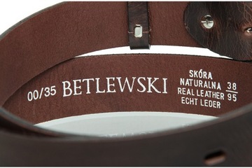 РЕМЕНЬ КОЖАНЫЙ ДЛЯ БРЮК BETLEWSKI МУЖСКОЙ, КОЖА 100