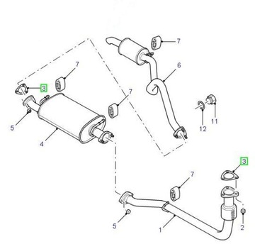 Прокладка выхлопной трубы Land Rover Discovery II