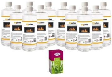 ZESTAW 12L BIOPALIWO bioetanol płyn biokominka olejek TRAWA CYTRYNOWA