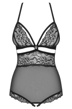 OBSESSIVE 838-TED-1 Боди с кружевом *S/M* черный
