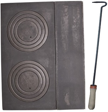 Płyta żeliwna 2-otworowa 60x45 kuchenna grill piec