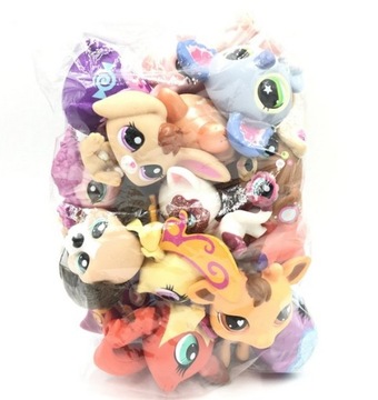 FIGURKI LPS LITTLEST PET SHOP JAMNIK SPANIEL 10 SZTUK ZESTAW KOTY PSY KOT